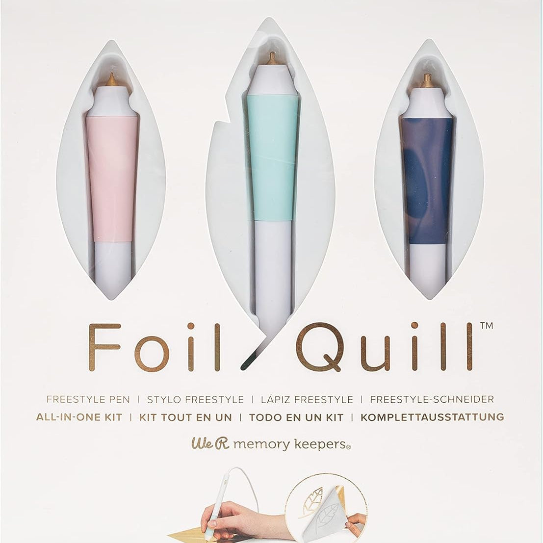 Front packaging of the We R Makers Foil Quill Freestyle Starter Kit.