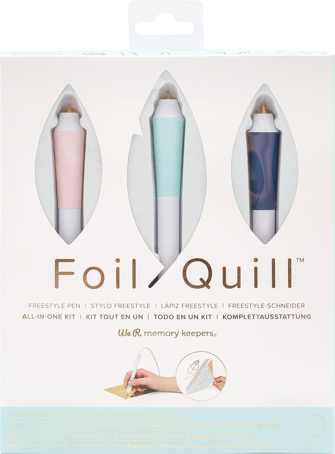 Front packaging of the We R Makers Foil Quill Freestyle Starter Kit.