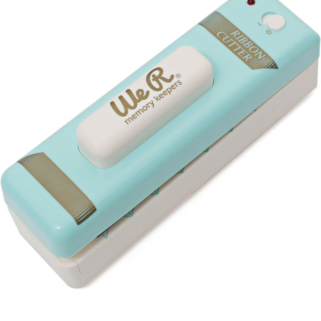 Front view of the Front packaging of the We R Makers Heated Ribbon Cutter & Sealer.