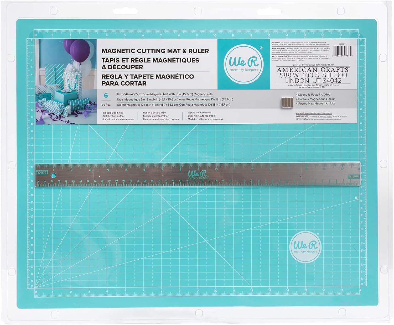 Front view of the We R Makers Large 18x14 Magnetic Mat.