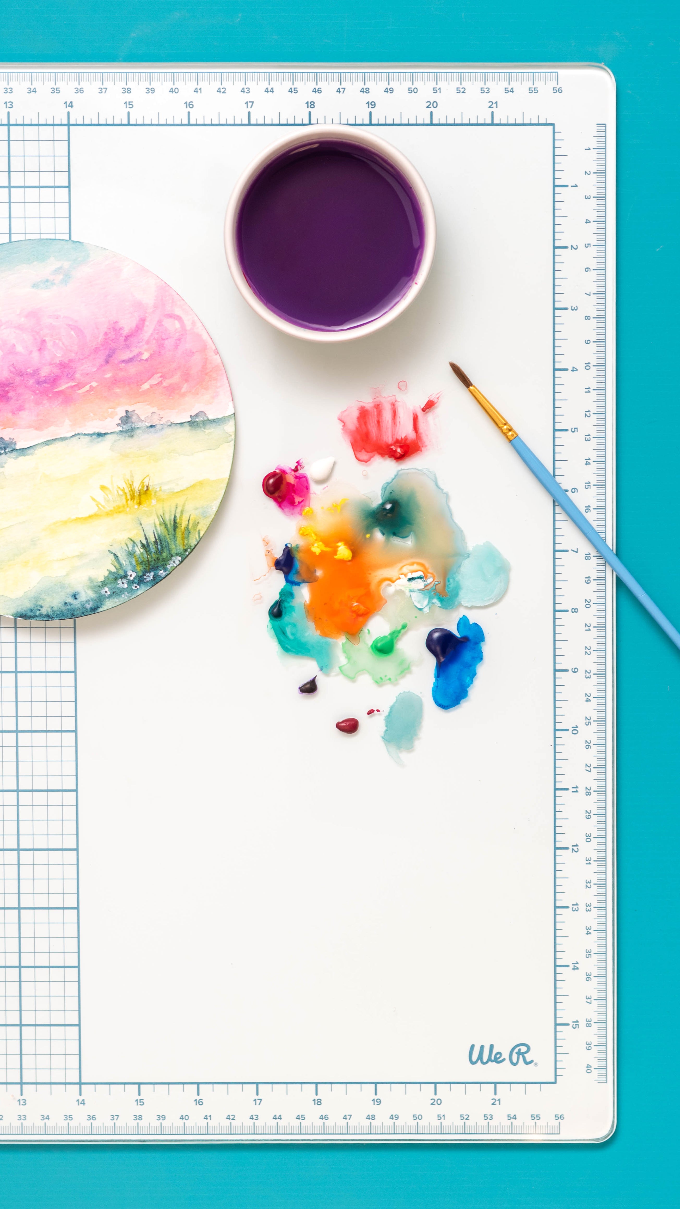 Picture of an art project that included paint.