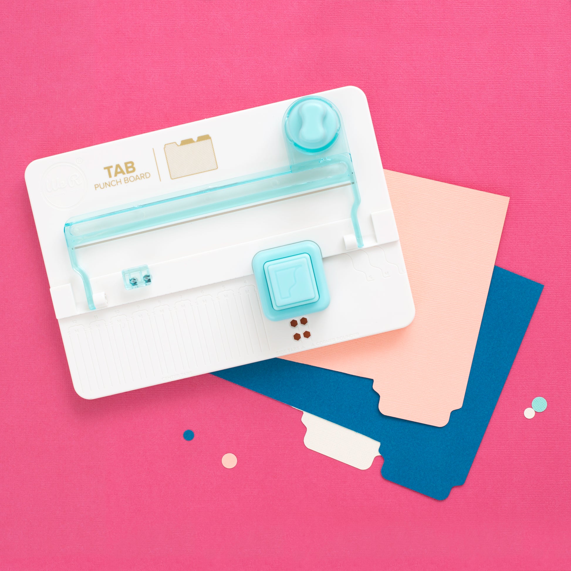 We R Memory Keepers Tab Paper Punch, Blue, with Sticker Sheets, Create Custom DI We R Memory Keepers Tab Paper Punch, Blue, with Sticker Sheets, Create Custom DI