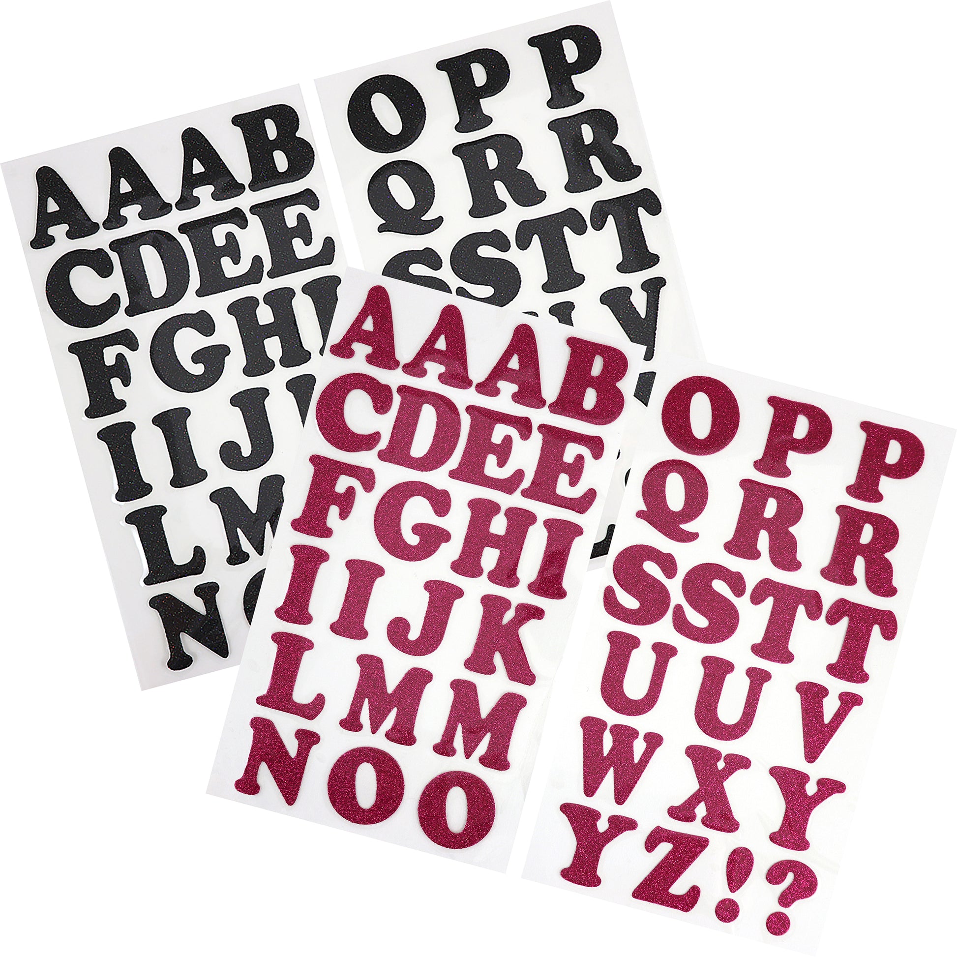 Jolee's 1.5" Iron-On Letters with Glitter - Available in Pink or Black