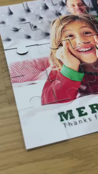Video of the We R Makers Puzzle Punch showing a holiday craft