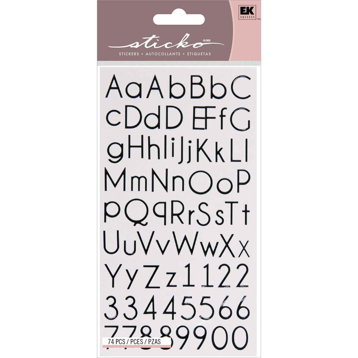 Sticko Alphabet Stickers-Thin Upright Black