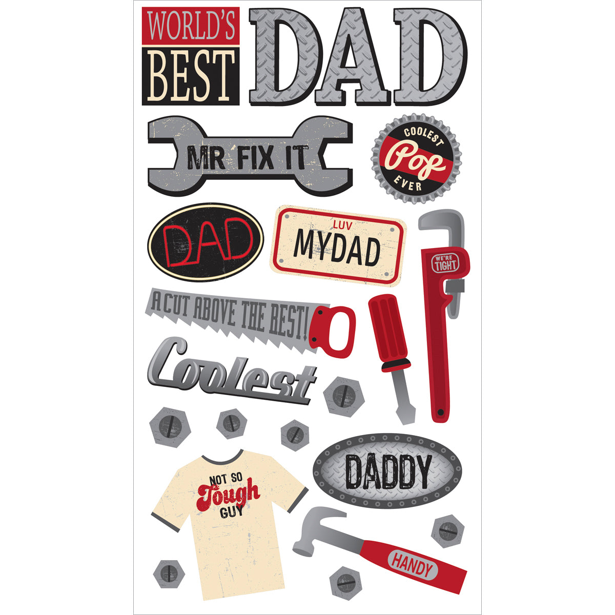 Sticko Stickers - Fix It Dad, 22pcs