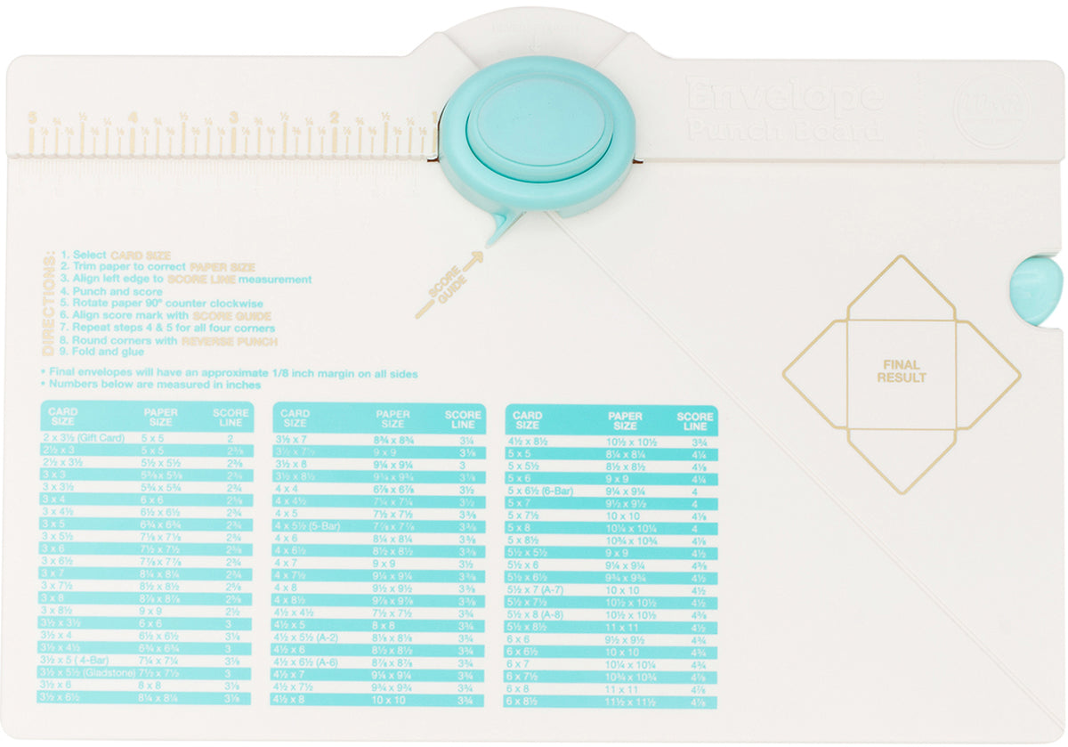 We R Memory Keepers Envelope Punch Board-6.75"X10.5"