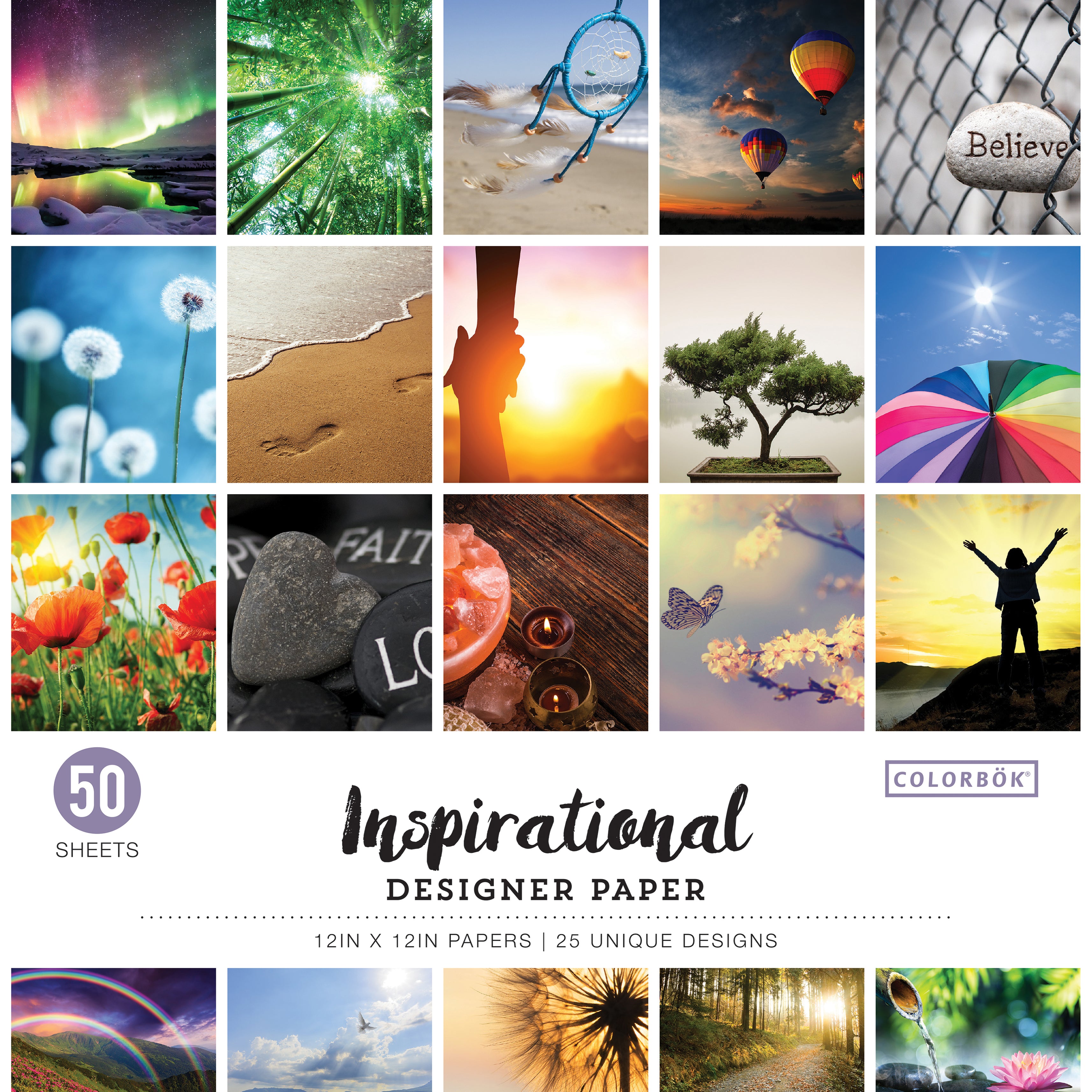 Colorbok Designer Inspirational 12x12" Paper Pack