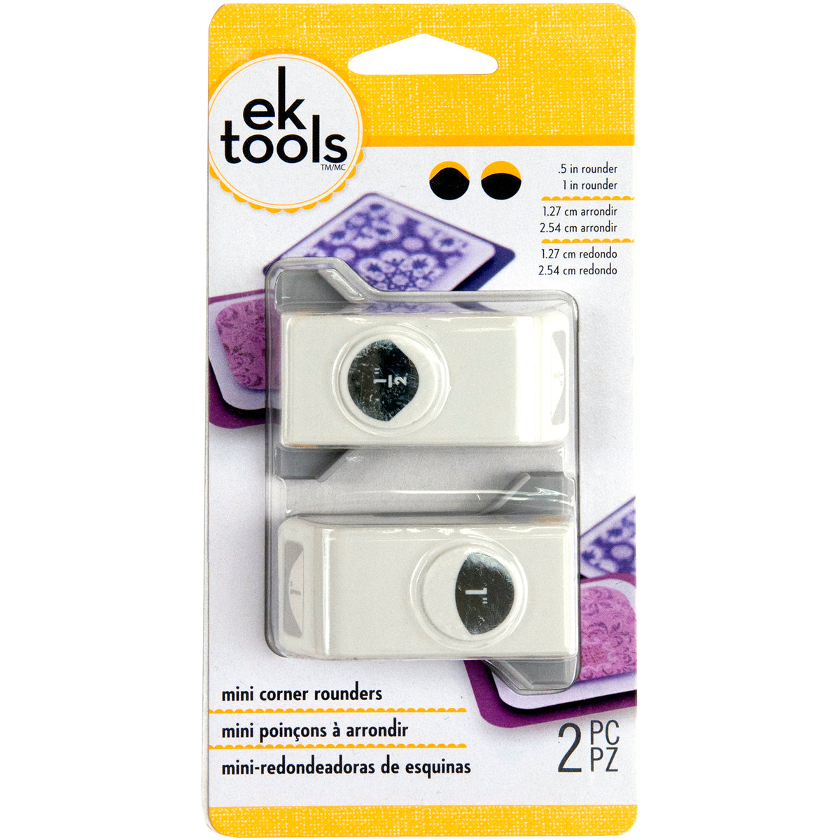 EK Success Mini Corner Rounder Punches 2 Pack