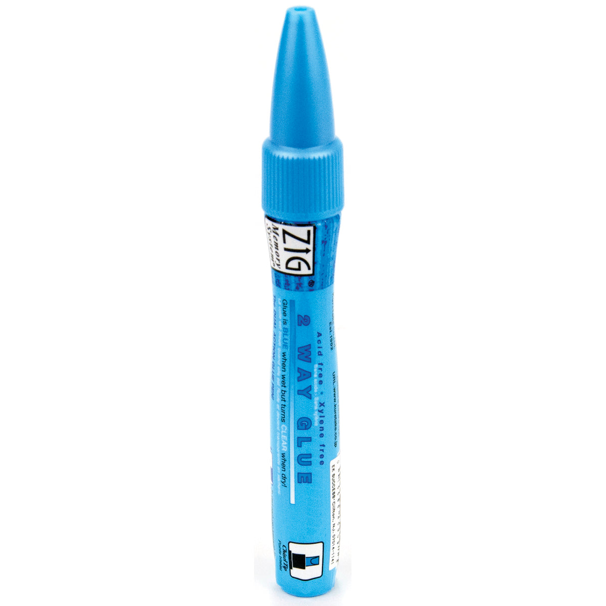 Zig 2-Way Glue Pen Carded 3/Pkg-Squeeze & Roll, Fine Tip And