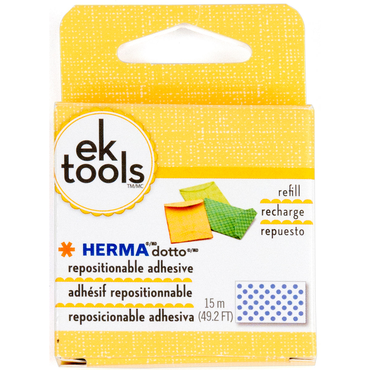 EK Tools HERMA Dotto Repositionable Adhesive Refill-49.2' For Use In 55-00054 & 55-01073
