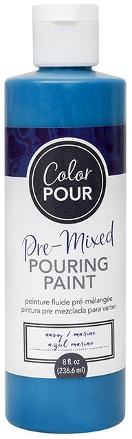 American Crafts Color Pour Pre-Mixed Paint 8oz-Navy