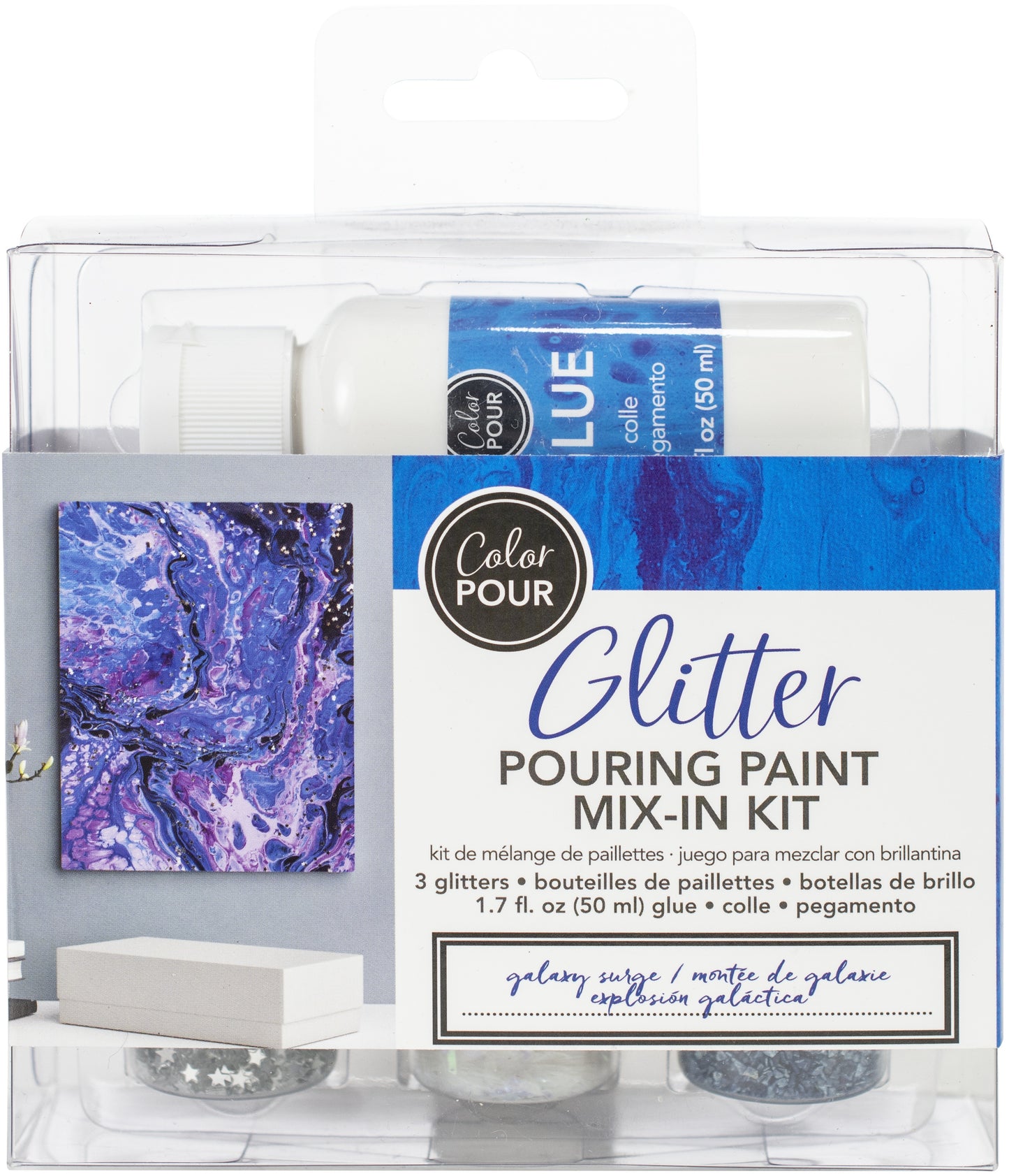 American Crafts Color Pour Glitter Mix-In Kit 4/Pkg-Galaxy Surge