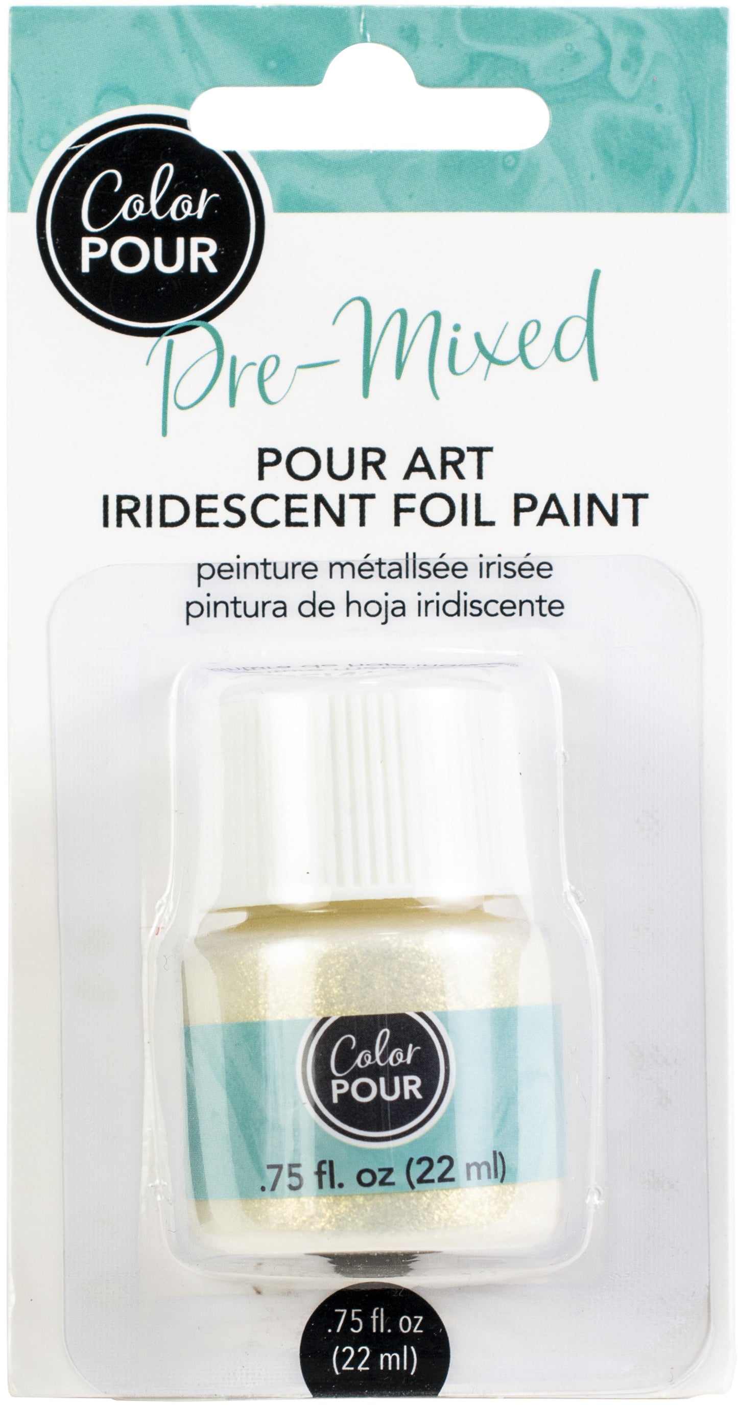 American Crafts Color Pour Pre-Mixed Foil Paint .75oz-Iridescent