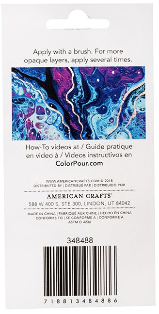 American Crafts Color Pour Pre-Mixed Foil Paint .75oz-Silver