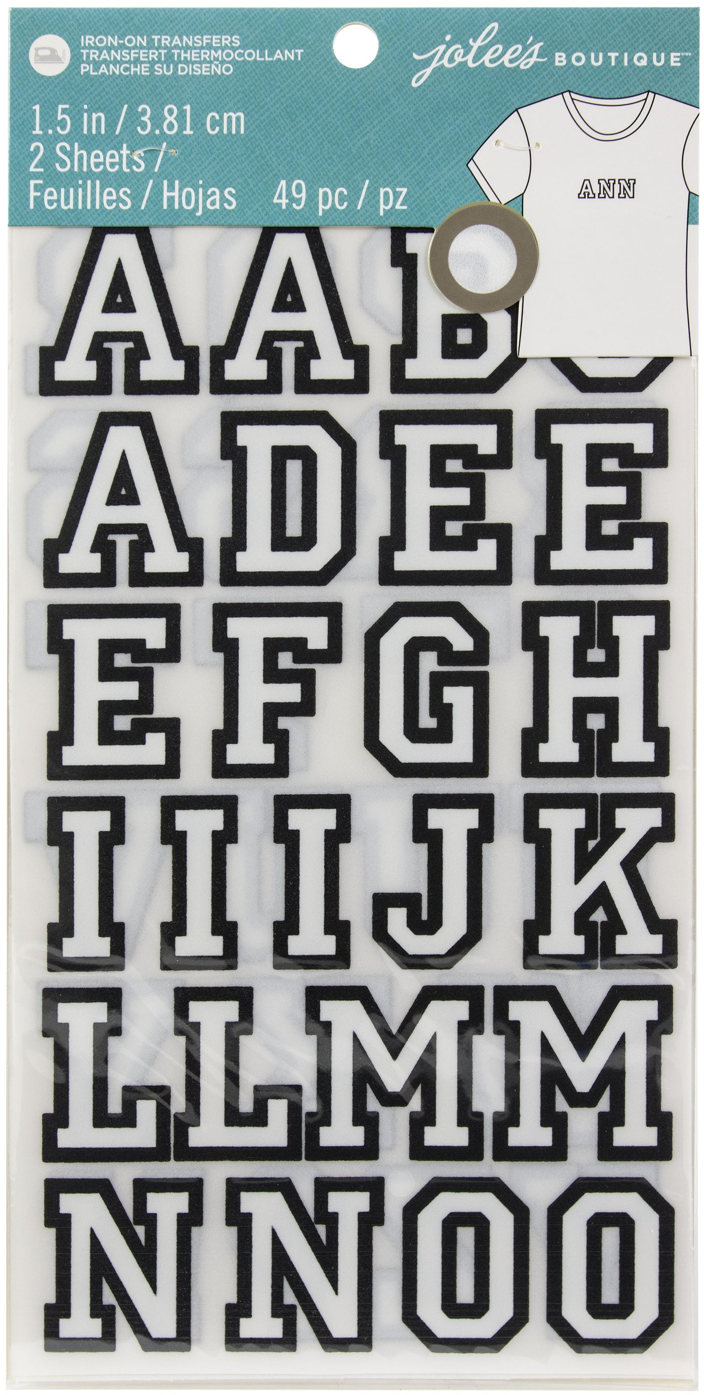Jolee's  Iron-On Letters 1.5"-White