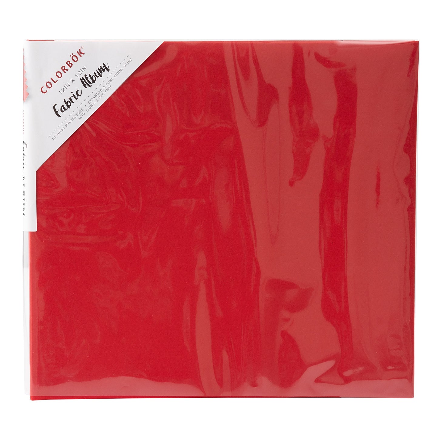 Colorbok Post Bound Fabric Album 12"X12"-Red