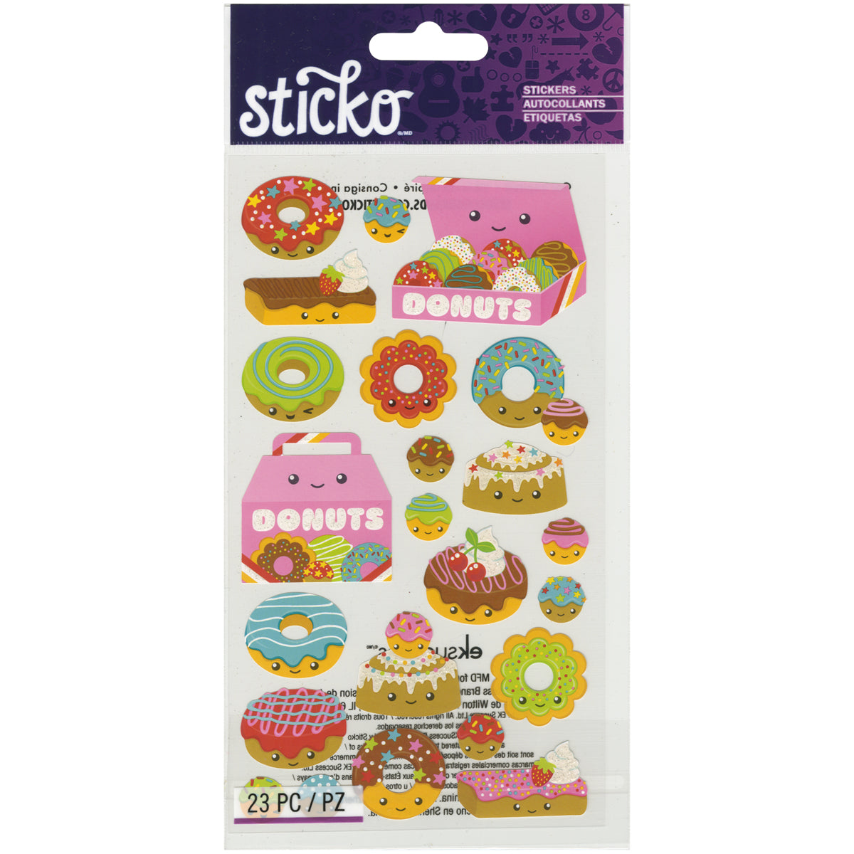 Sticko Stickers - Donut Characters, 23pcs