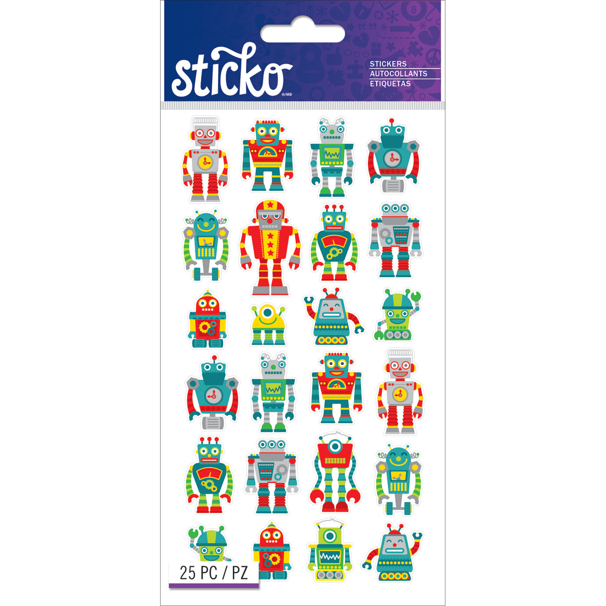 Sticko Stickers-Mini Robots