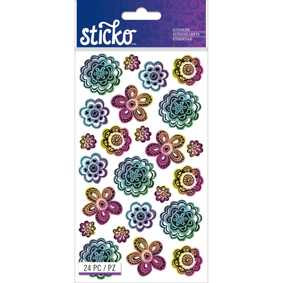 Sticko Stickers-Doodle Flowers
