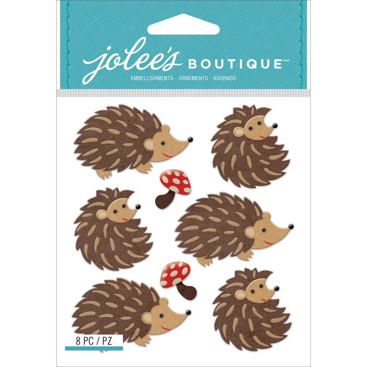 Jolee's Boutique Dimensional Stickers-Hedgehogs