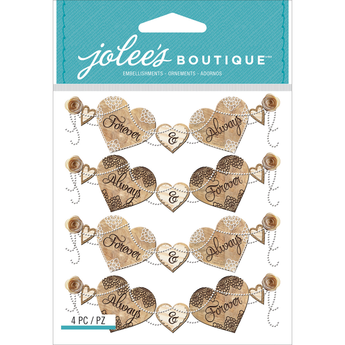 Jolee's Boutique Dimensional Stickers-Wedding Banner