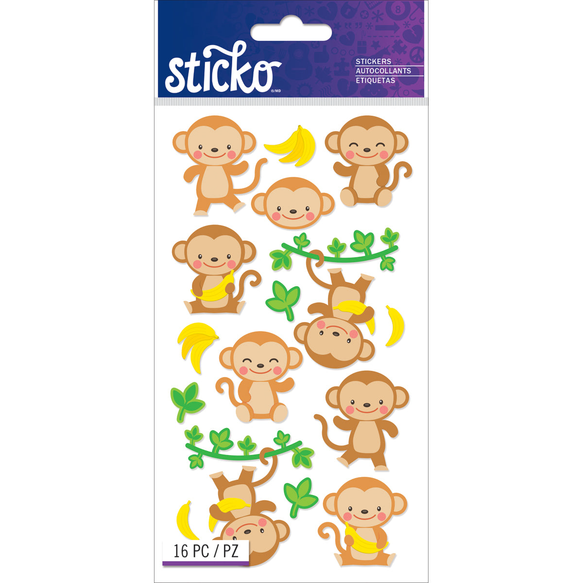Sticko Stickers-Dancing Monkeys