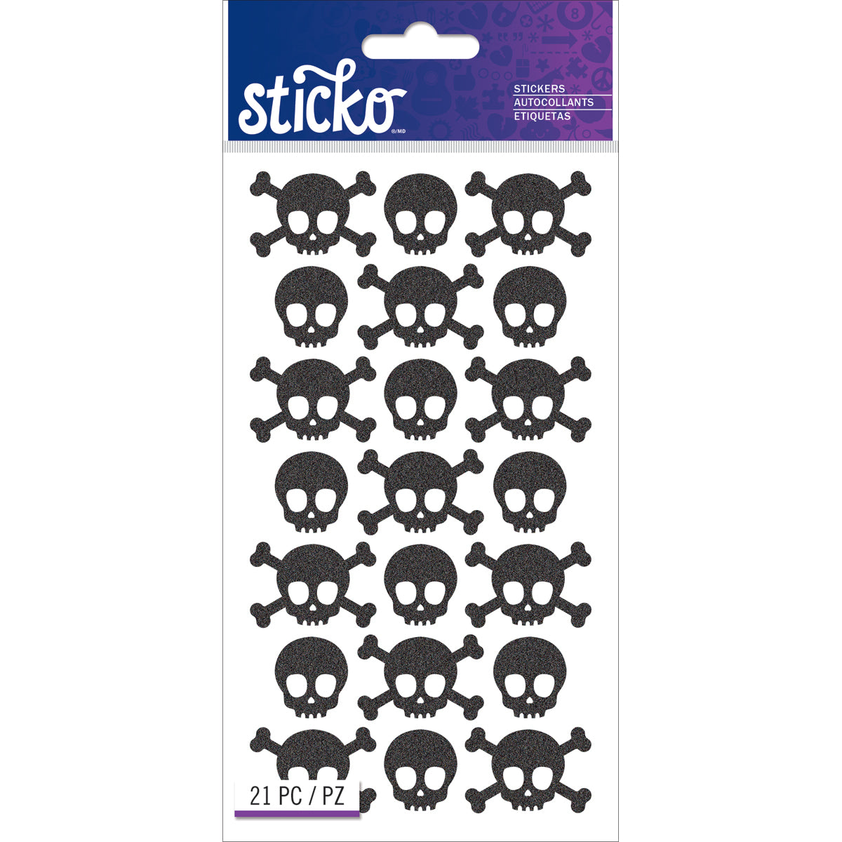 Sticko Stickers-Black Metal Skulls