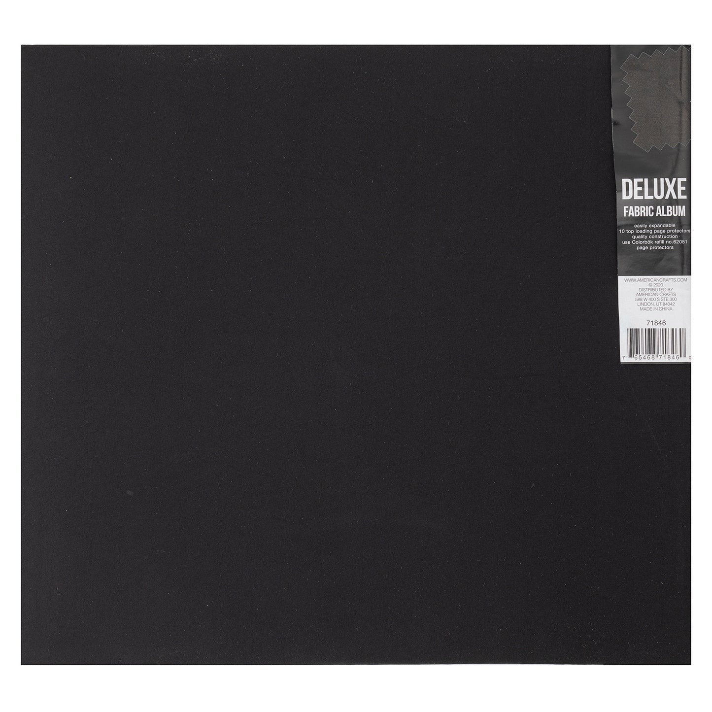 Colorbok Post Bound Fabric Album 12"X12"-Black