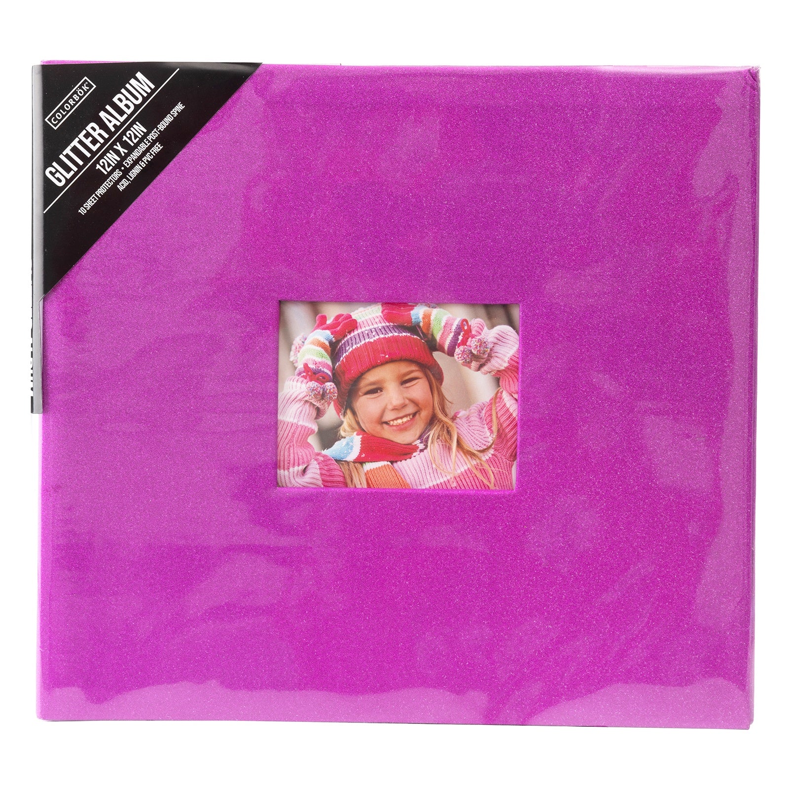 Colorbok Pink Glitter Post Bound 12x12" Album
