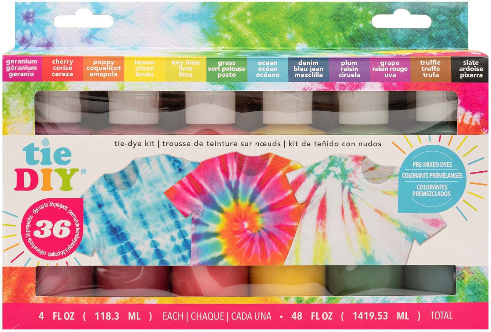American Crafts Medium Tie Dye Kit - Bright Colors