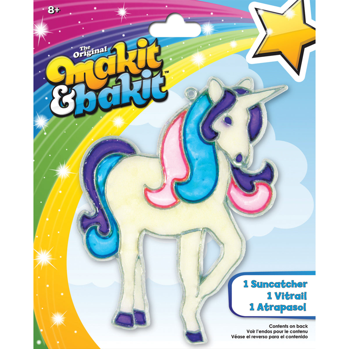 Makit & Bakit Suncatcher Kit-Glitter Unicorn