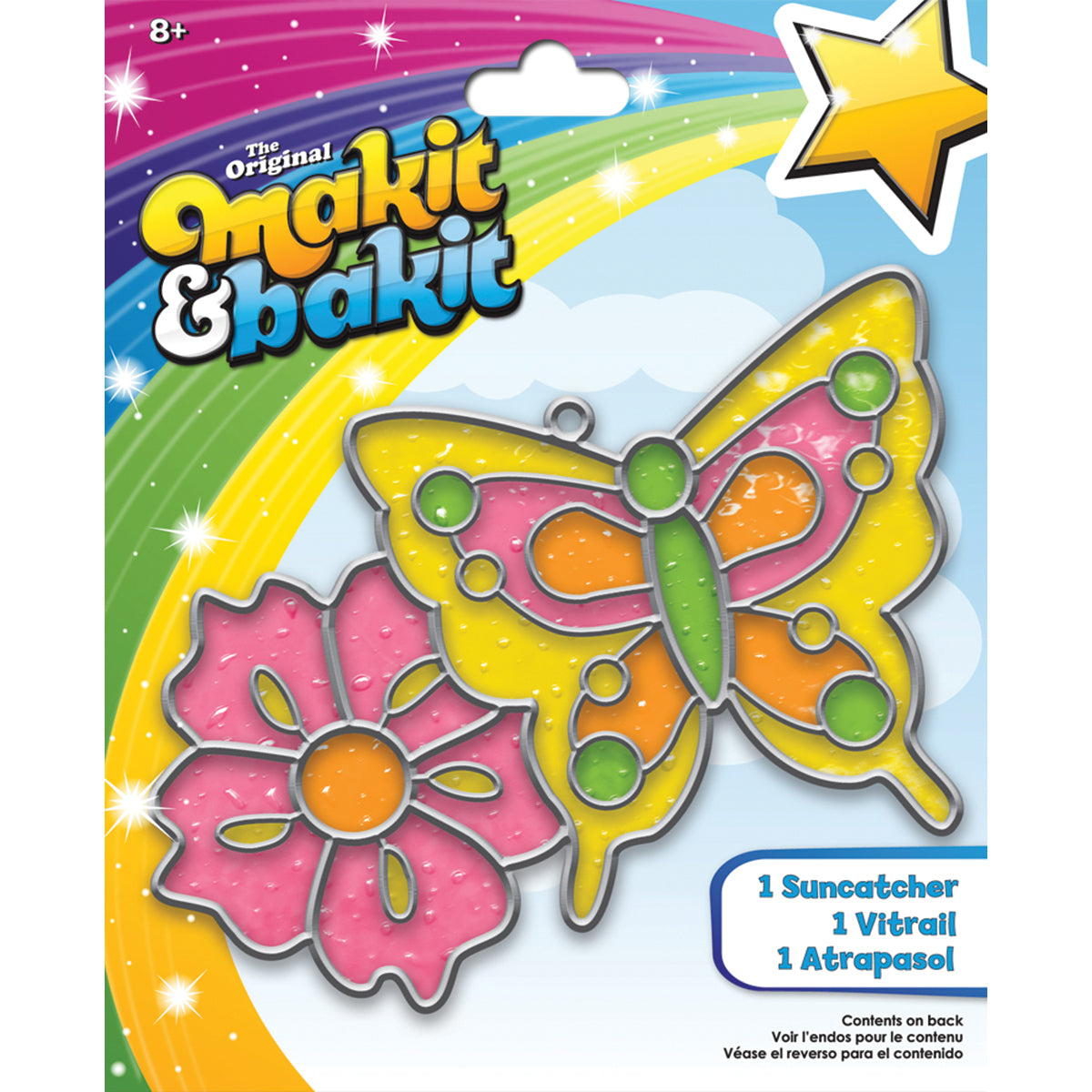 Makit & Bakit Suncatcher Kit-Butterfly & Flower