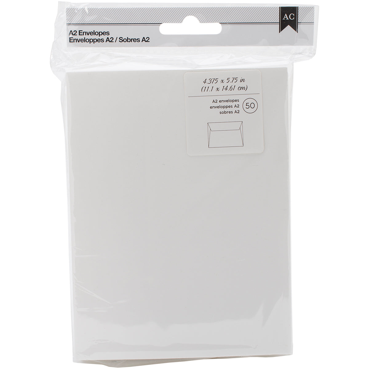 American Crafts A2 Envelopes - Ivory, 50 pcs