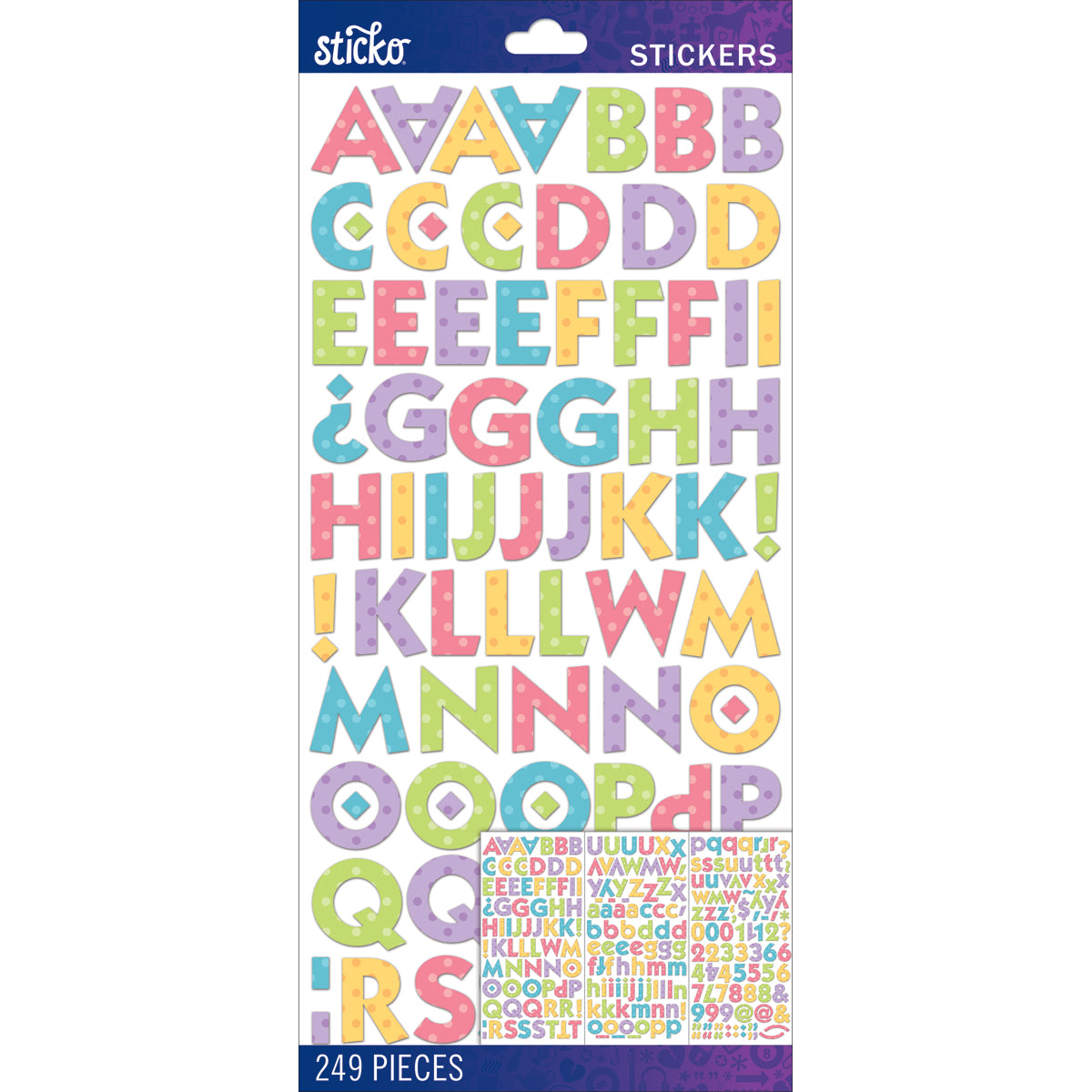 Bright Felt Alphabet Letter Stickers - (79 pcs) –