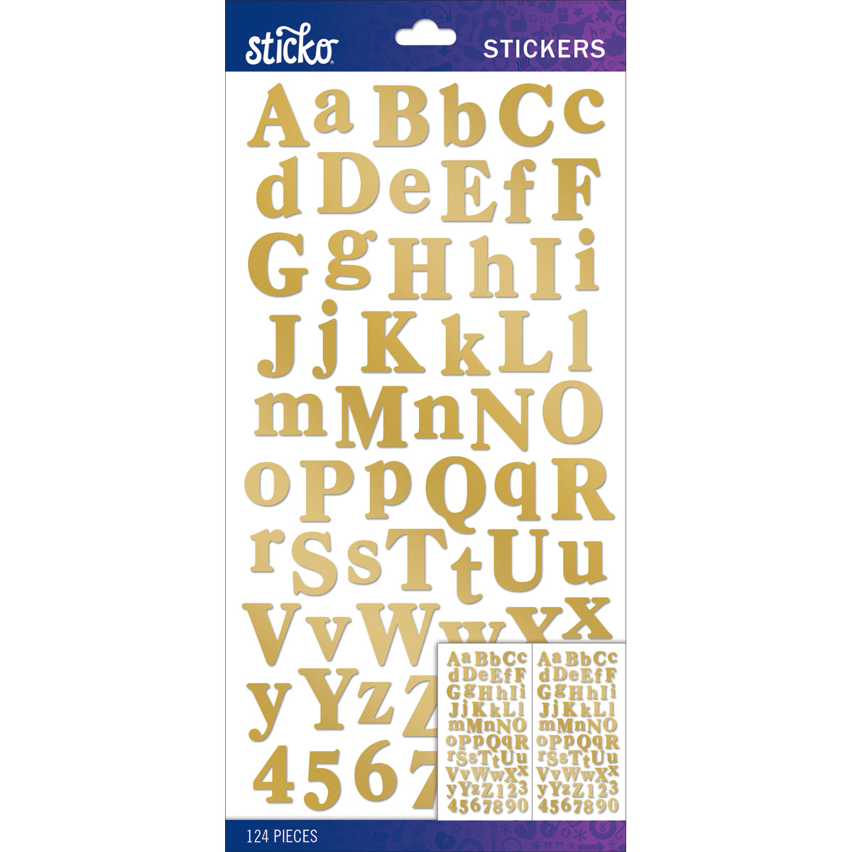Sticko Alphabet Stickers-Gold Foil Calent Small