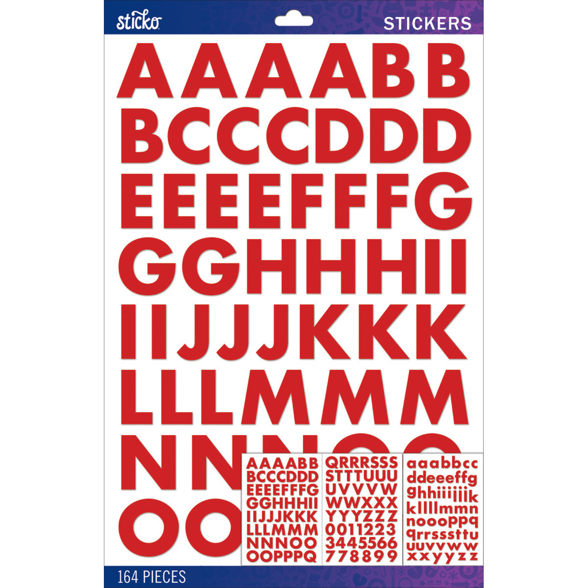 Sticko Alphabet Stickers-Red Futura Bold Large