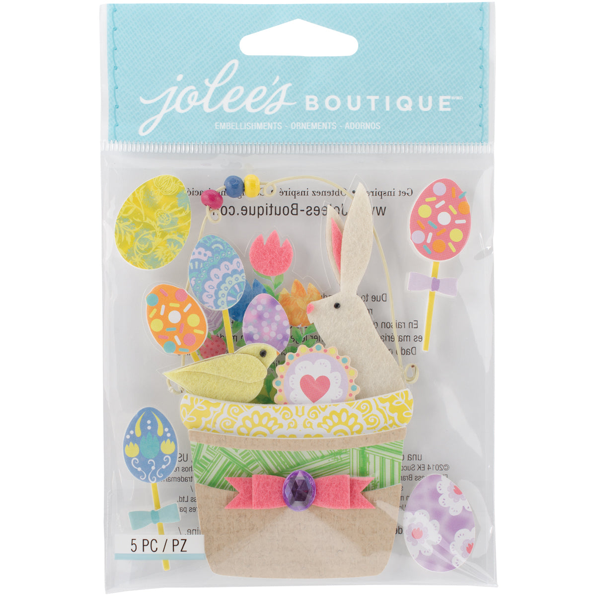 Jolee's Boutique Dimensional Stickers - Easter Basket, 5pcs