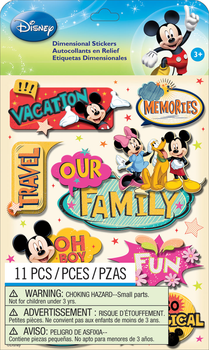 Disney Dimensional Stickers-Mickey Family