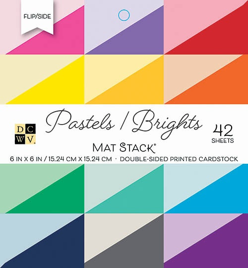 DCWV Double-Sided 6x6" Cardstock Stack - Flip/Side Solid Pastels & Brights