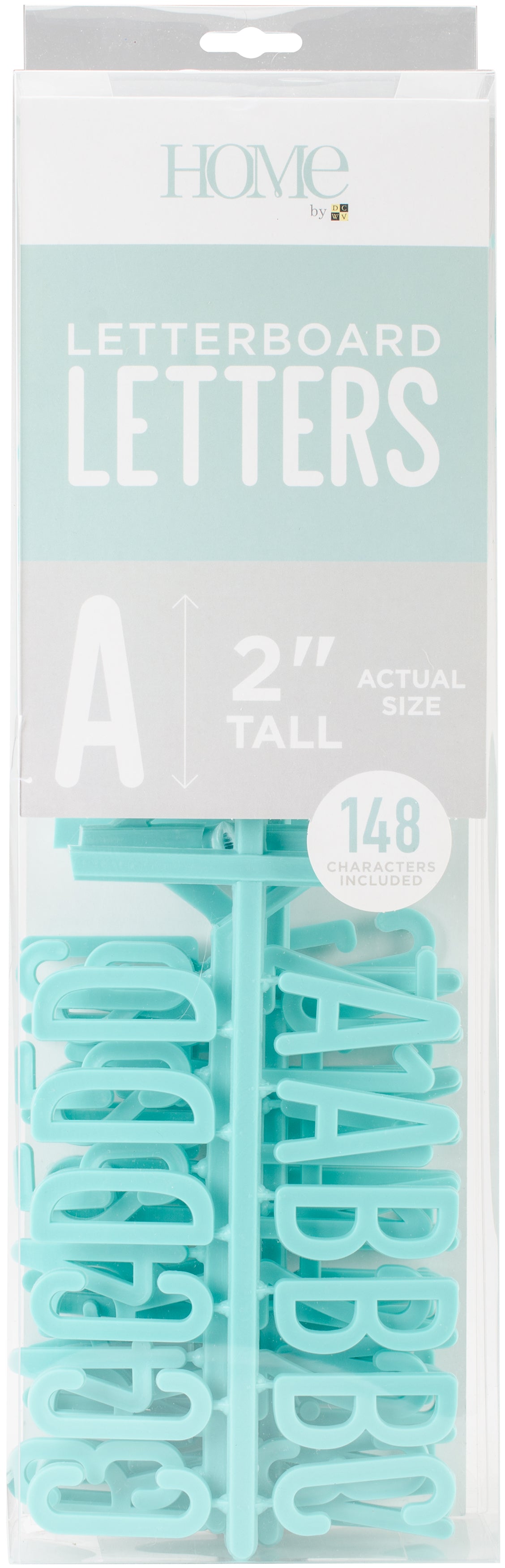 DCWV Letterboard Letters & Characters 2" 148/Pkg-Teal