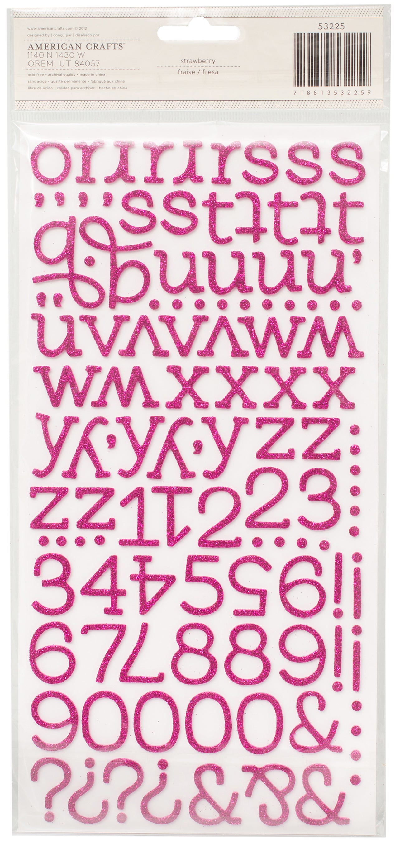 Paper Craft Stickers: 5.75x9.45 Alpha Glitter 2 Sheets B) Mermaid Pa –  Dollar N Plus