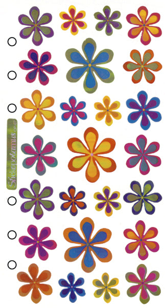 Sticko Stickers - Funky Flowers, 25pcs