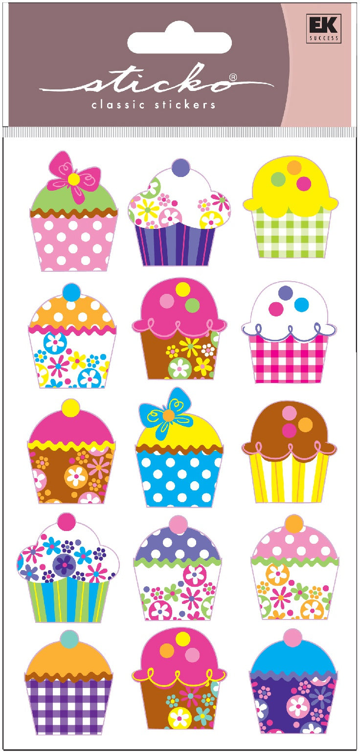 Sticko Classic Stickers-Electric Cupcakes
