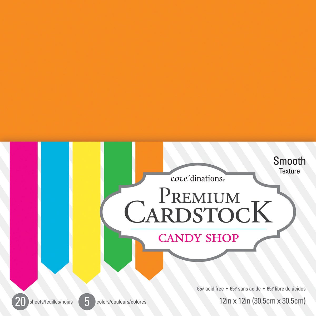 Core'dinations Value Pack Smooth Cardstock 12"X12" 20/Pkg-Candy Shop