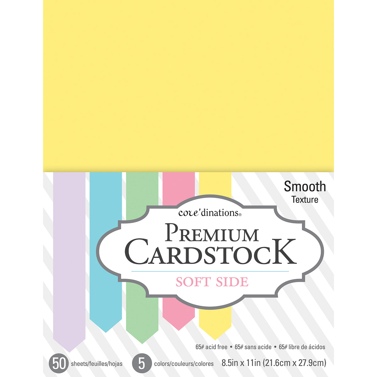 Core'dinations Value Pack Smooth Cardstock 8.5"X11" 50/Pkg-Soft Side