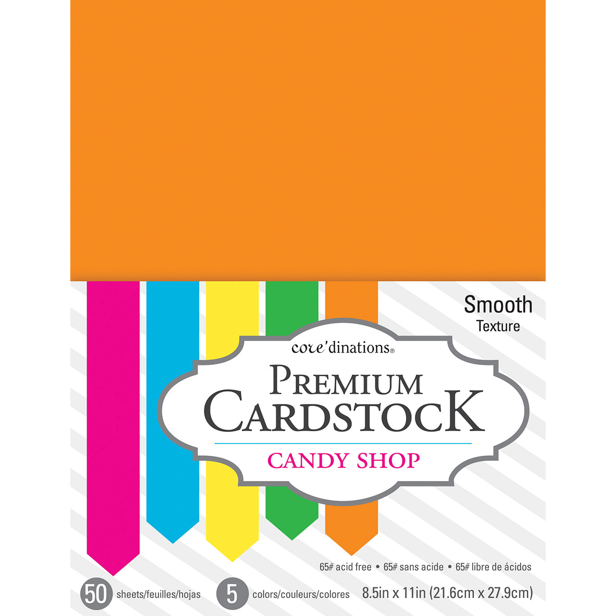 Core'dinations Value Pack Smooth Cardstock 8.5"X11" 50/Pkg-Candy Shop