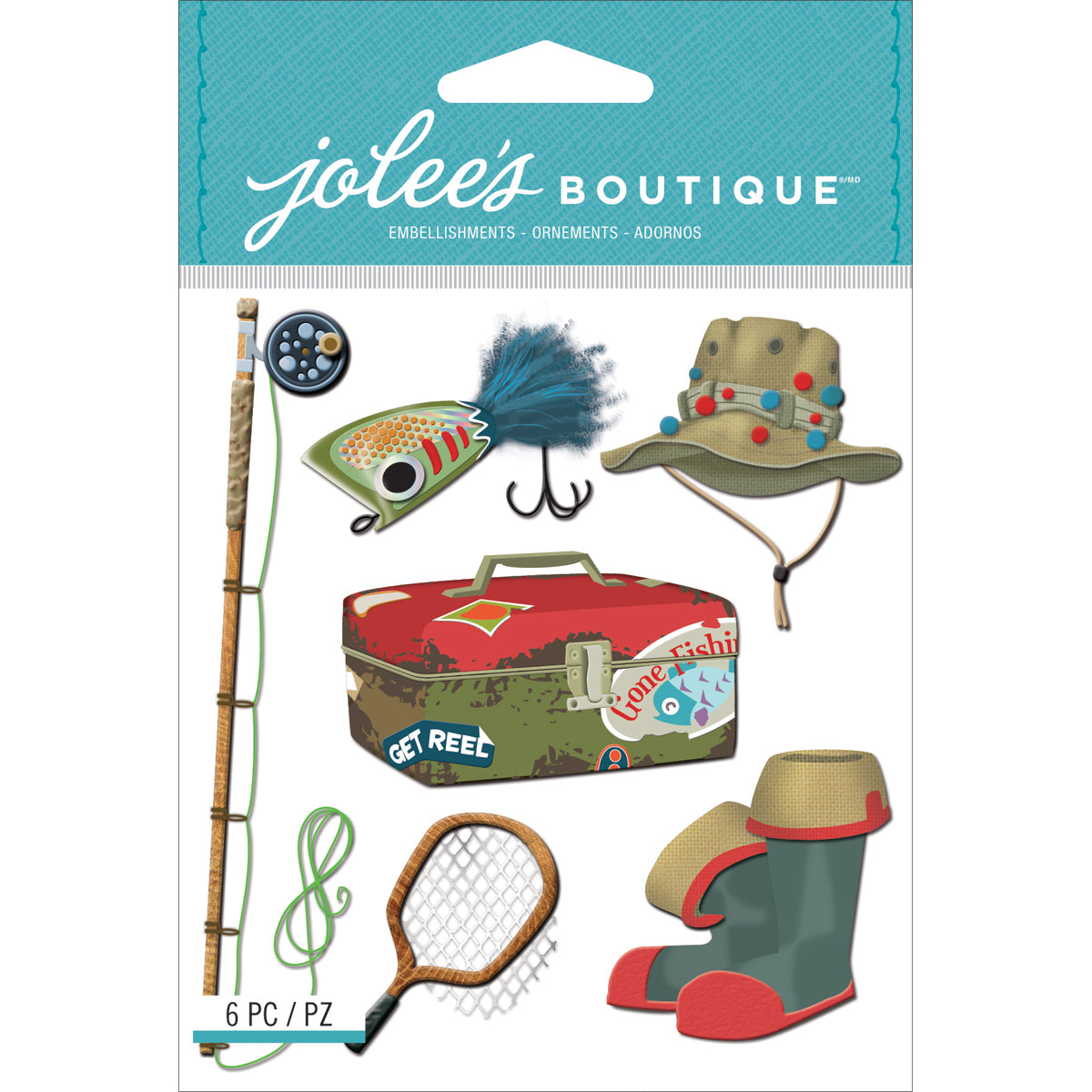 Jolee's Boutique Dimensional Stickers-Fishing – American Crafts