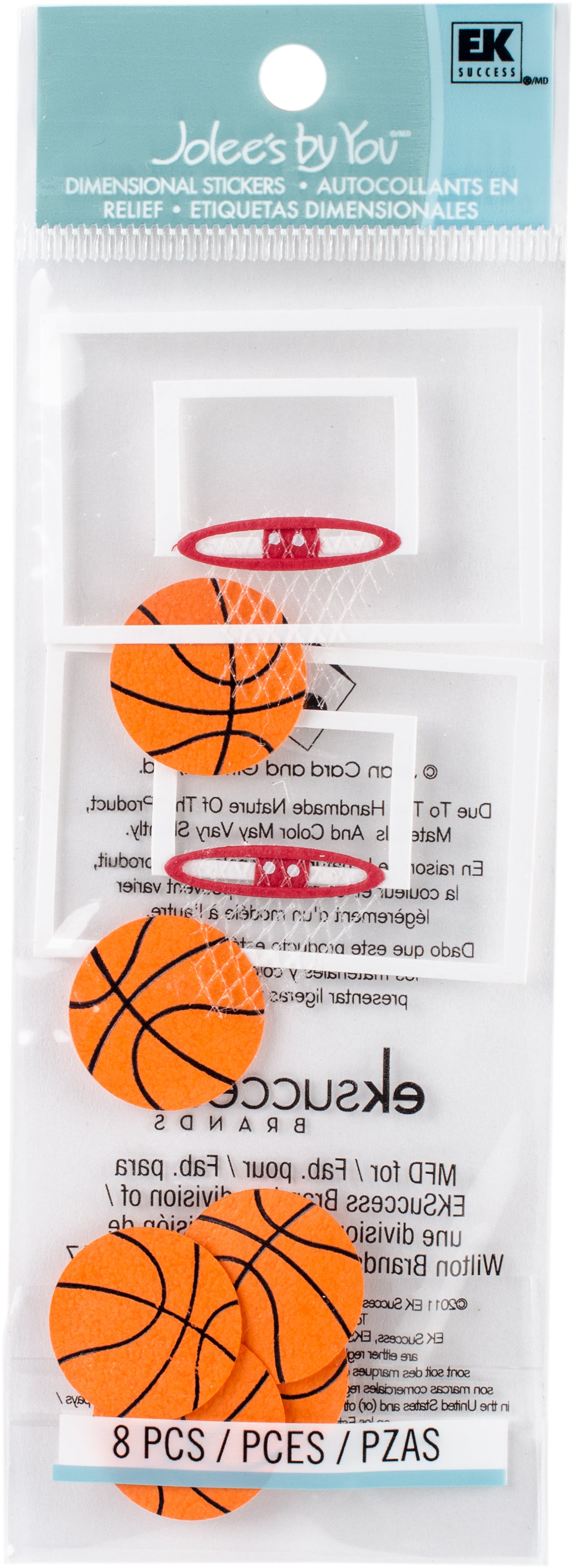 Jolee's By You Dimensional Stickers-Basketball