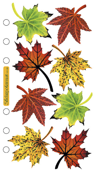 Sticko Vellum Stickers-Maple Leaves